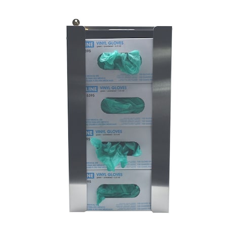 Omnimed Security Quad Glove Box Holder Stainless 305311